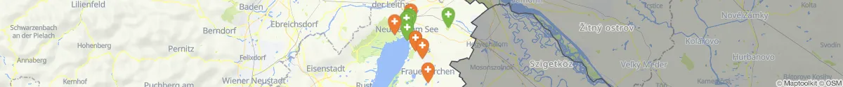 Kartenansicht für Apotheken-Notdienste in der Nähe von Weiden am See (Neusiedl am See, Burgenland)